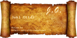 Jekl Ottó névjegykártya